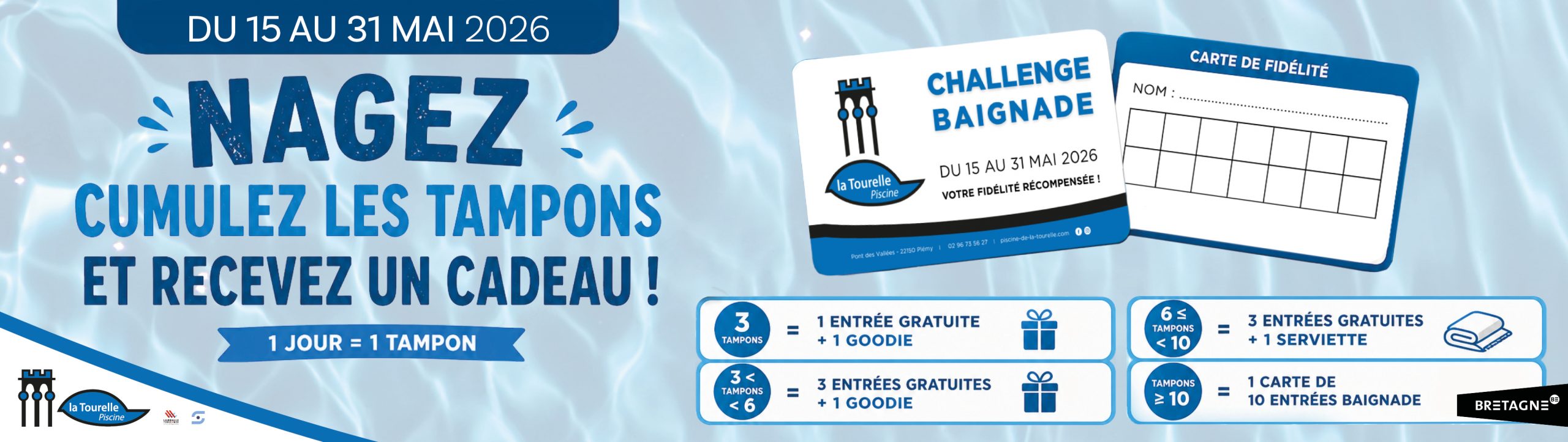 NAGEZ CUMULEZ LES TAMPONS ET RECEVEZ UN CADEAU !